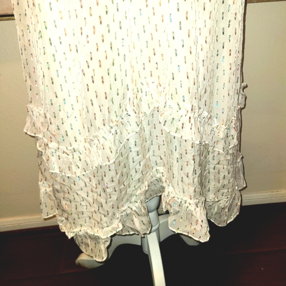 Shoshanna Payton Midi White Ruffled Tiered Sundress - Picture 11 of 12